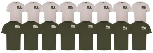 16 X Super Saver Tees with FREE small embroidery 