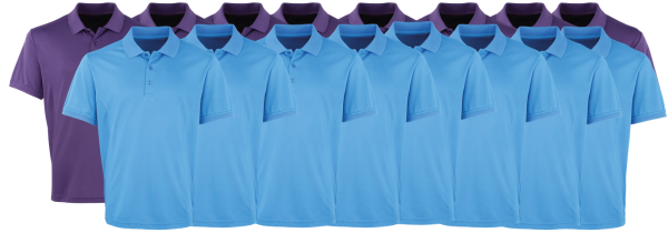 16 X Premier Performance Poloshirts with FREE embroidery