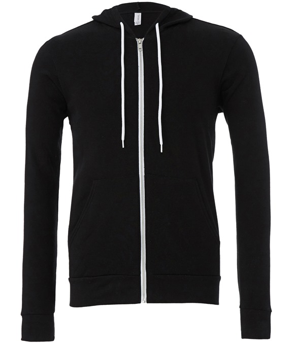 Unisex polycotton fleece full-zip hoodie