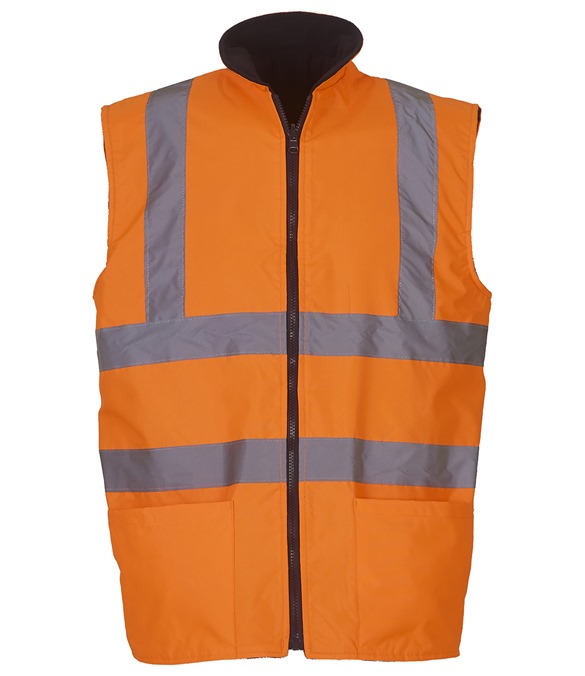 Hi-vis reversible fleece bodywarmer (HV008F)