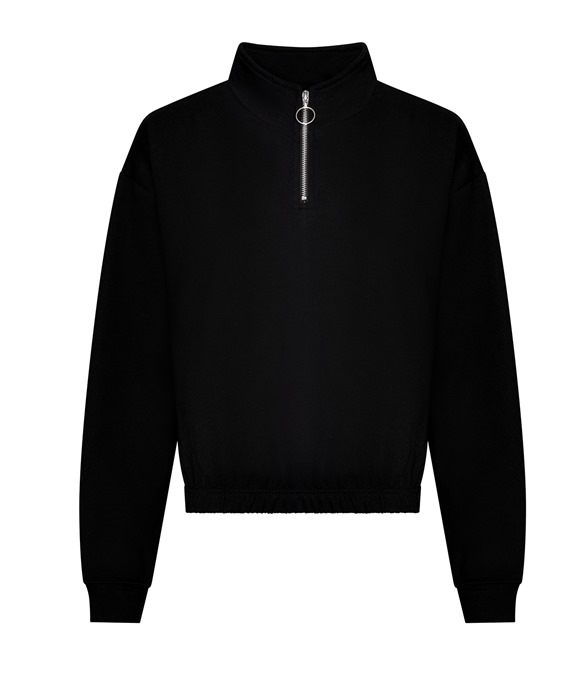 Women's cropped ?-zip sweat