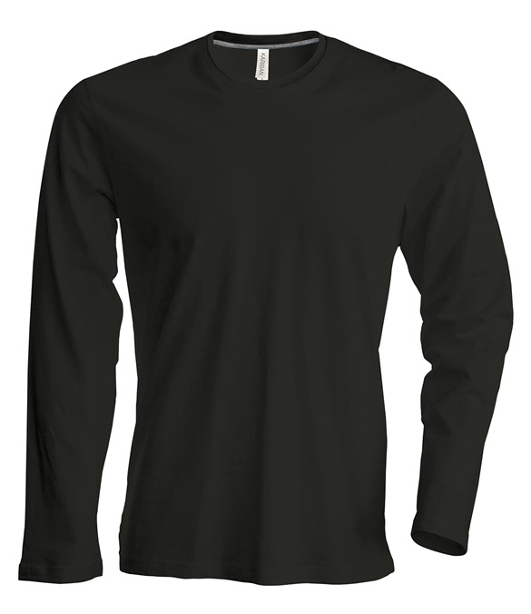 Men's long-sleeved crew neck T-shirt
