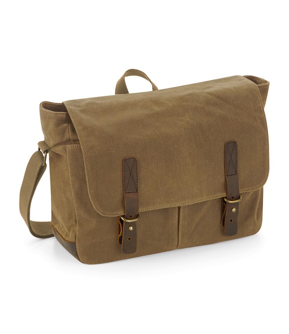 Heritage waxed canvas messenger