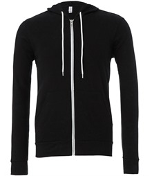 Unisex polycotton fleece full-zip hoodie