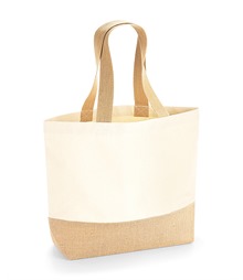 Jute base canvas tote