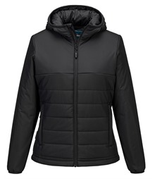 Women?s professional hooded insulated baffle jacket (S613)