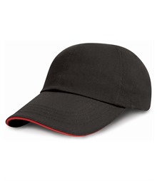 Low-profile heavy brushed cotton cap with sandwich peak