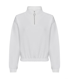 Women's cropped ?-zip sweat