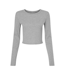 Women?s micro rib long sleeve baby t-shirt