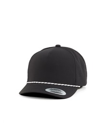 YP Classics 5-panel snapback cap with perforations and braided rope