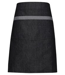 Domain contrast denim waist apron