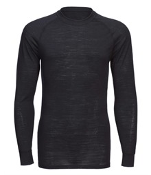 Merino wool crew neck long sleeve top