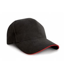 Pro-style heavy cotton cap with sandwich peak