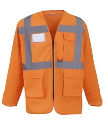 Hi-vis executive long sleeve waistcoat (HVJ800)