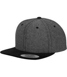 Chambray-suede snapback (6089CH)