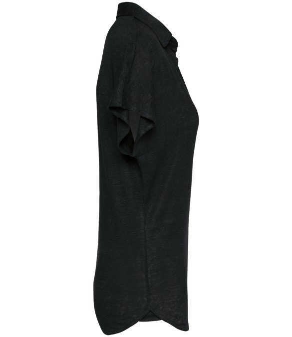 Spasso Ladies Linen Polo Shirt